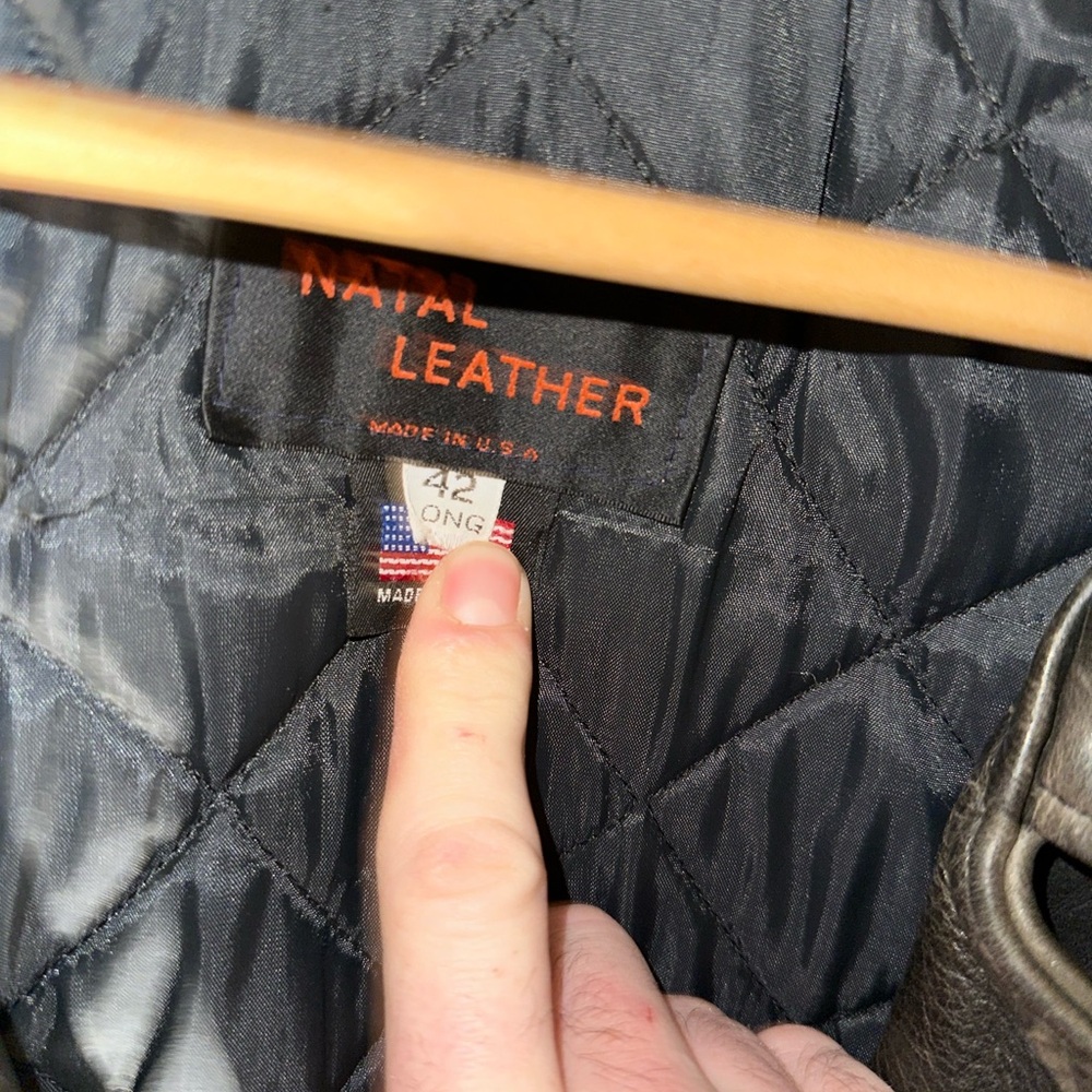 Men's natal leather, vintage Black Leather motorcycle Jacket
Heavy 1950s made 🇺🇸 - Picture 7 of 16